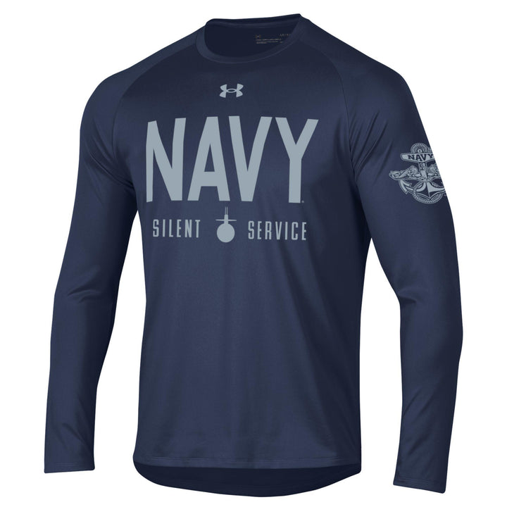 Navy Under Armour Silent Service Tech Long Sleeve T-Shirt (Navy)