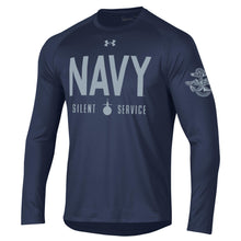 Load image into Gallery viewer, Navy Under Armour Silent Service Tech Long Sleeve T-Shirt (Navy)