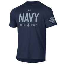 Load image into Gallery viewer, Navy Under Armour Silent Service Tech T-Shirt (Navy)