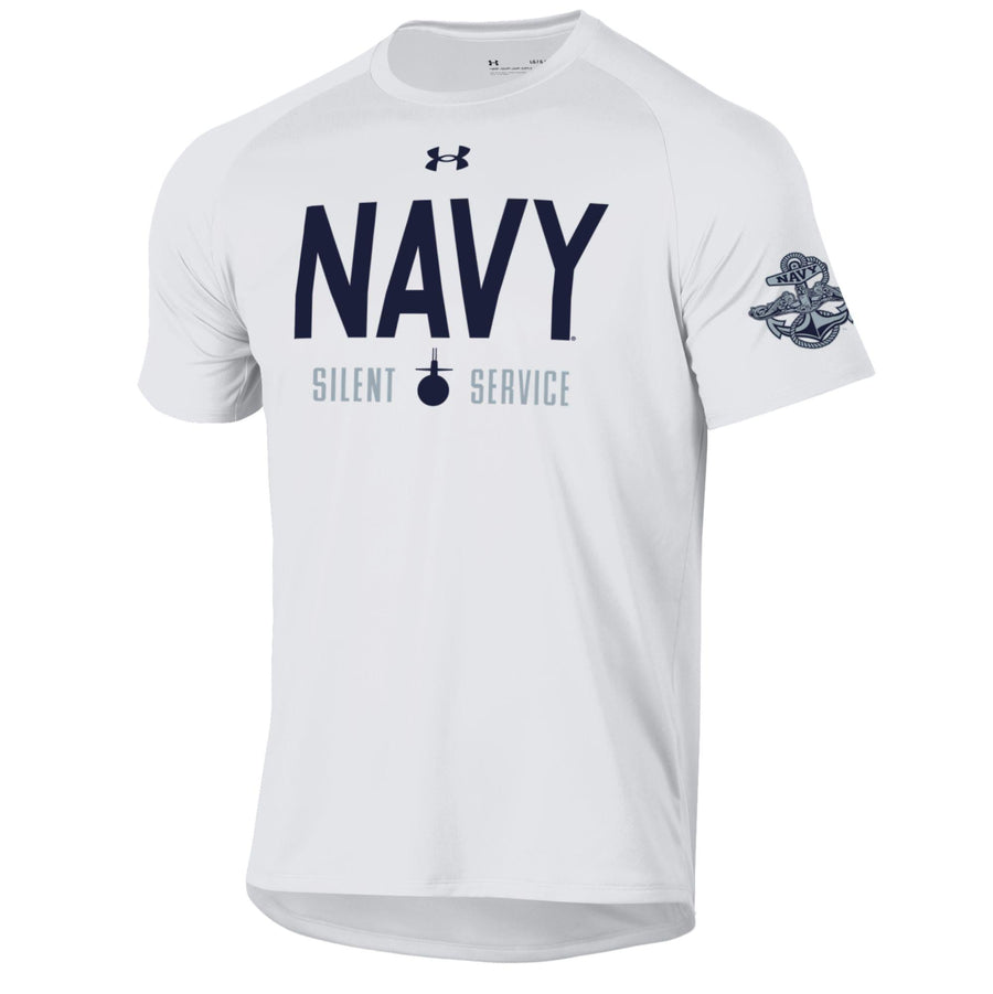 Navy Under Armour 2023 Rivalry Silent Service Tech T-Shirt (White)