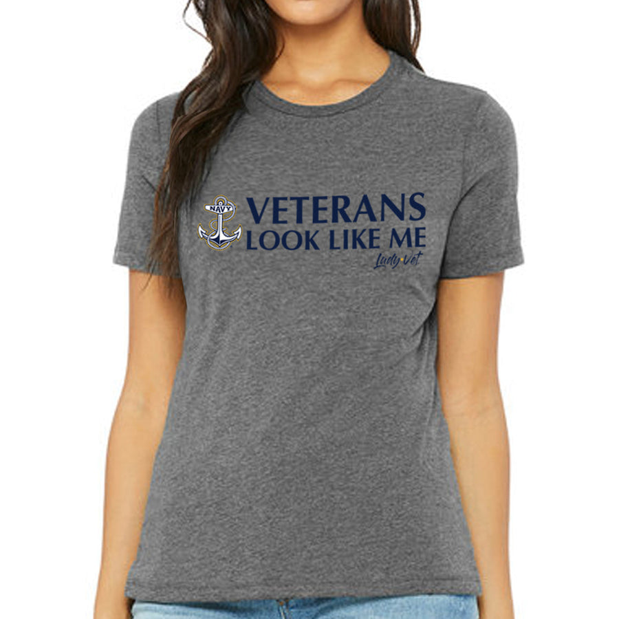 Navy Vet Looks Like Me Ladies T-Shirt