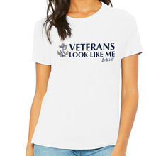 Load image into Gallery viewer, Navy Vet Looks Like Me Ladies T-Shirt