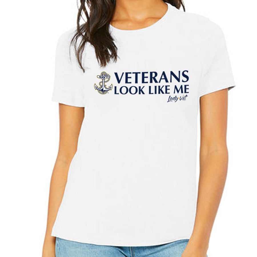 Navy Vet Looks Like Me Ladies T-Shirt