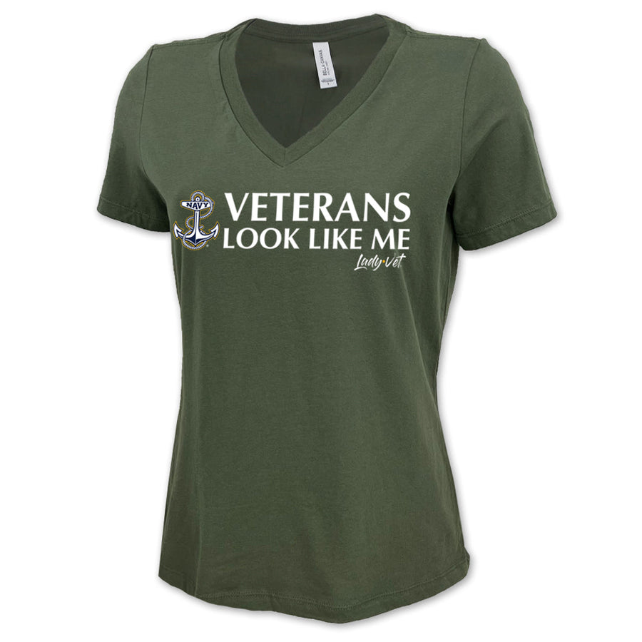 Navy Vet Looks Like Me V-Neck T-Shirt