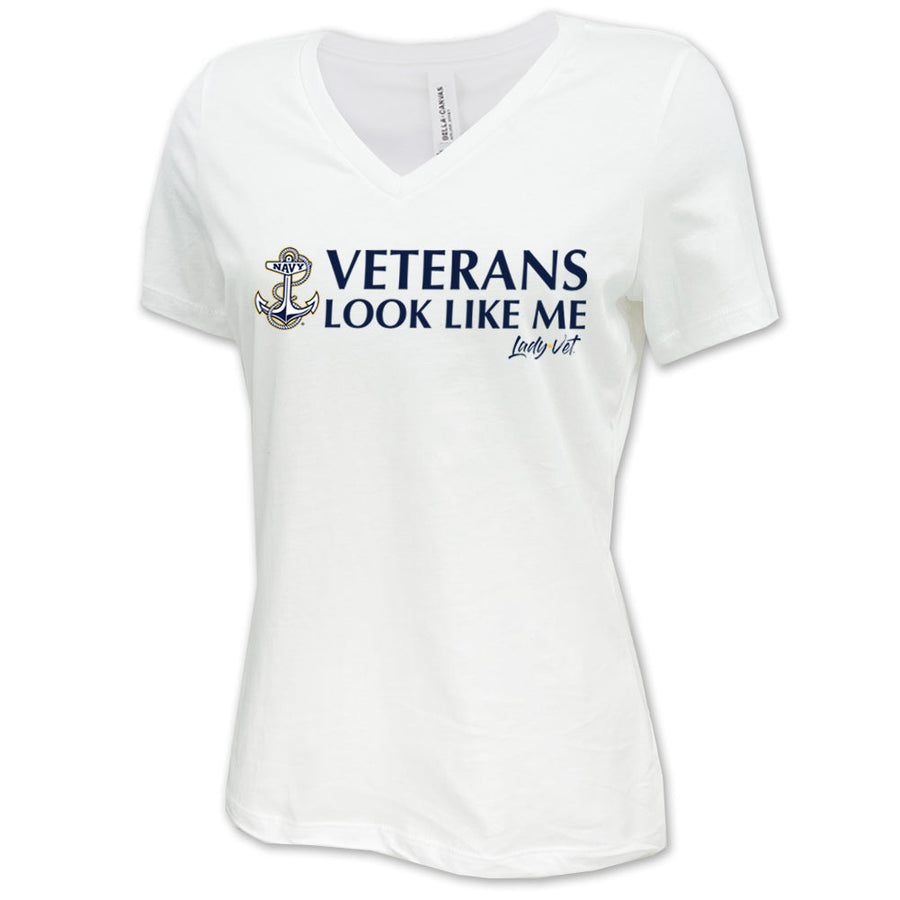 Navy Vet Looks Like Me V-Neck T-Shirt