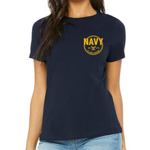 Load image into Gallery viewer, Navy Veteran Ladies T-Shirt