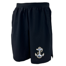 Load image into Gallery viewer, Navy Anchor Under Armour Academy Shorts (Black)
