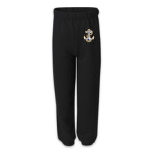 Load image into Gallery viewer, Navy Anchor Youth Sweatpants