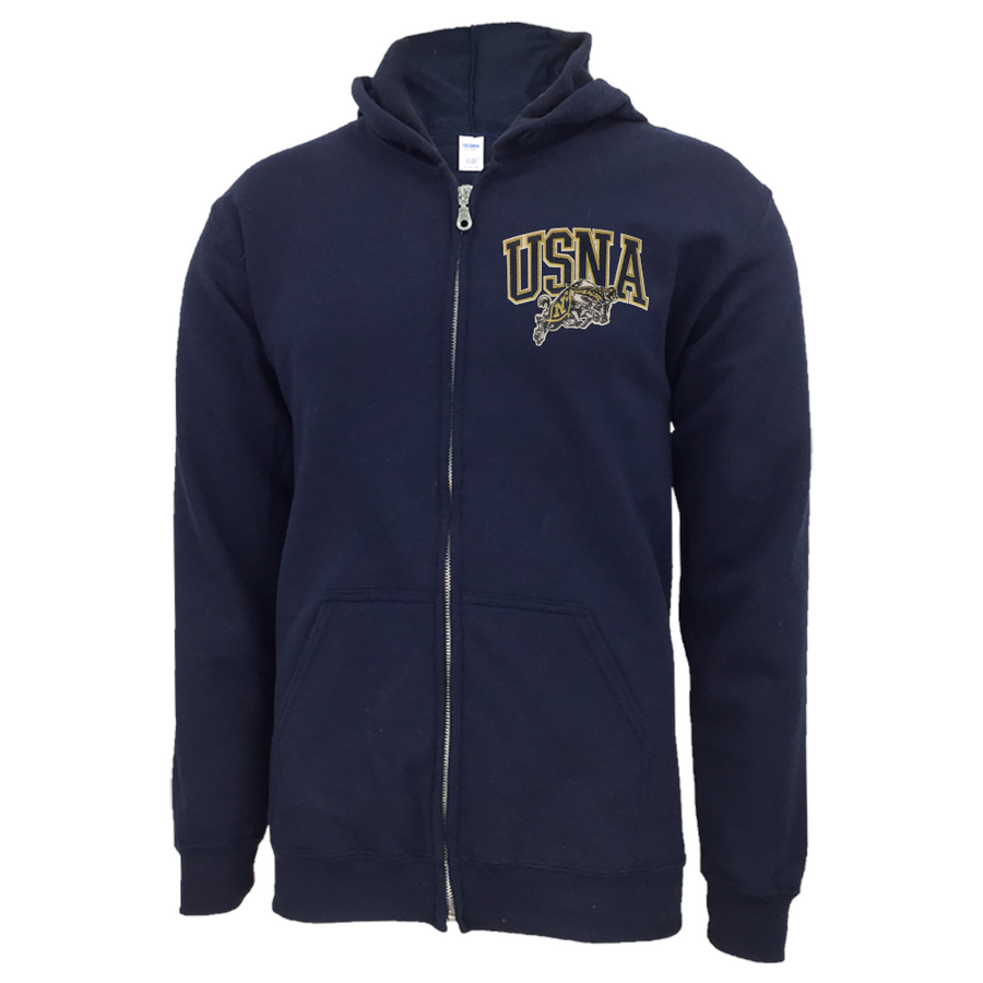 USNA Left Chest Embroidered Full Zip