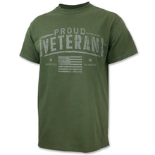 Load image into Gallery viewer, Proud Veteran American Flag T-Shirt (OD Green)