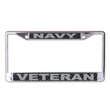 Load image into Gallery viewer, Navy Veteran License Plate Frame
