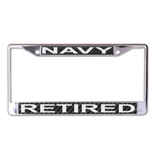 Load image into Gallery viewer, Navy Retired License Plate Frame