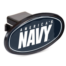 Load image into Gallery viewer, U.S. Navy Oval 2&quot; Hitch Cover (Black/Navy)