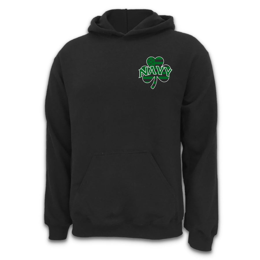 Navy Shamrock Hood