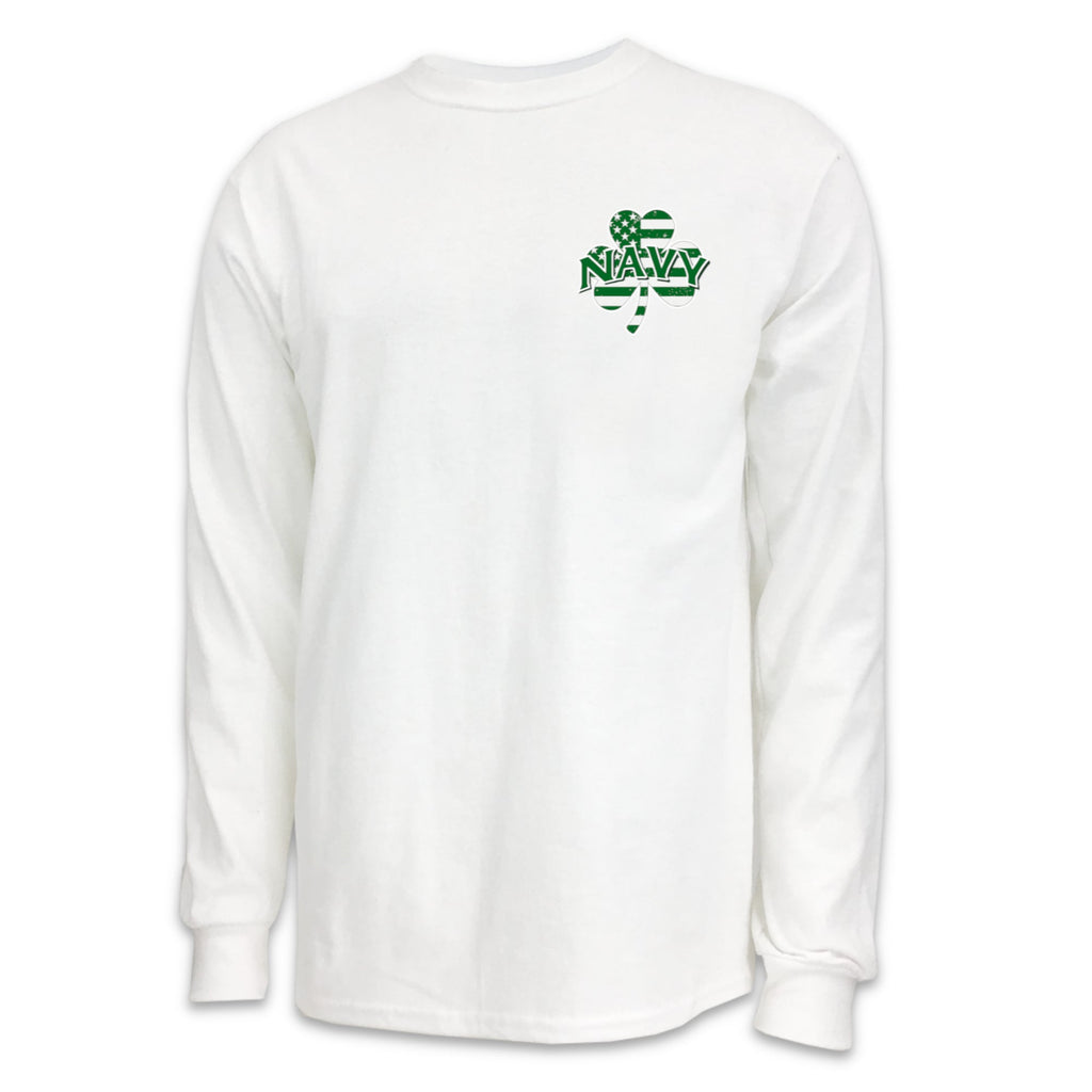 Navy Shamrock Long Sleeve T-Shirt