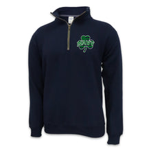 Load image into Gallery viewer, Navy Shamrock Quarter Zip
