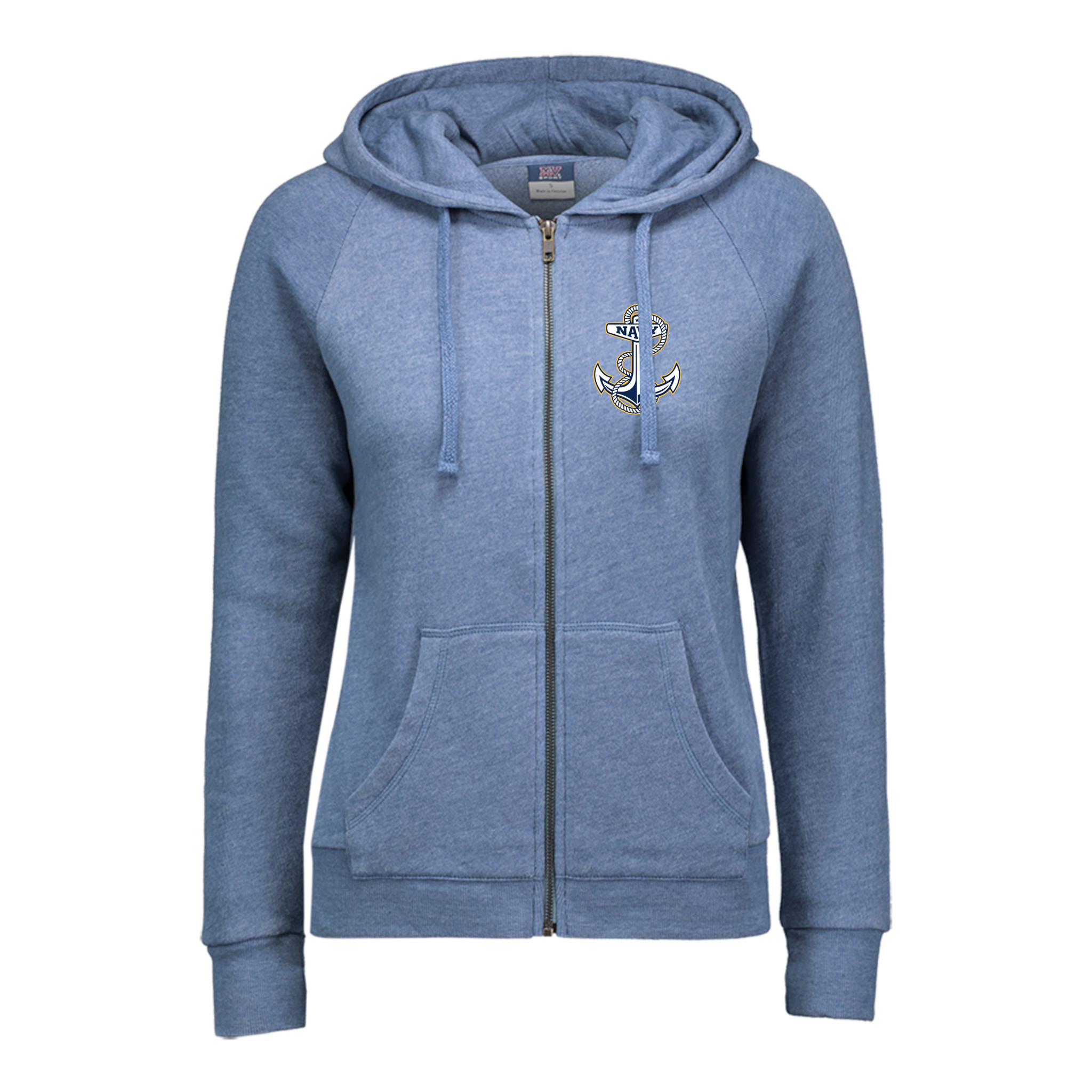 Ladies navy zip hoodie cheap