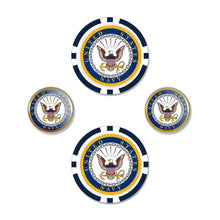 Load image into Gallery viewer, Navy Eagle Golf Ball Markers (Set of Four)