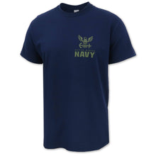 Load image into Gallery viewer, United States Navy Anchors Aweigh Camo T-Shirt (Navy)