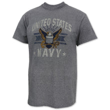 Load image into Gallery viewer, Navy Vintage Basic T-Shirt (Grey)