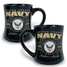 Load image into Gallery viewer, United States Navy Anchors Aweigh Mug (Navy)