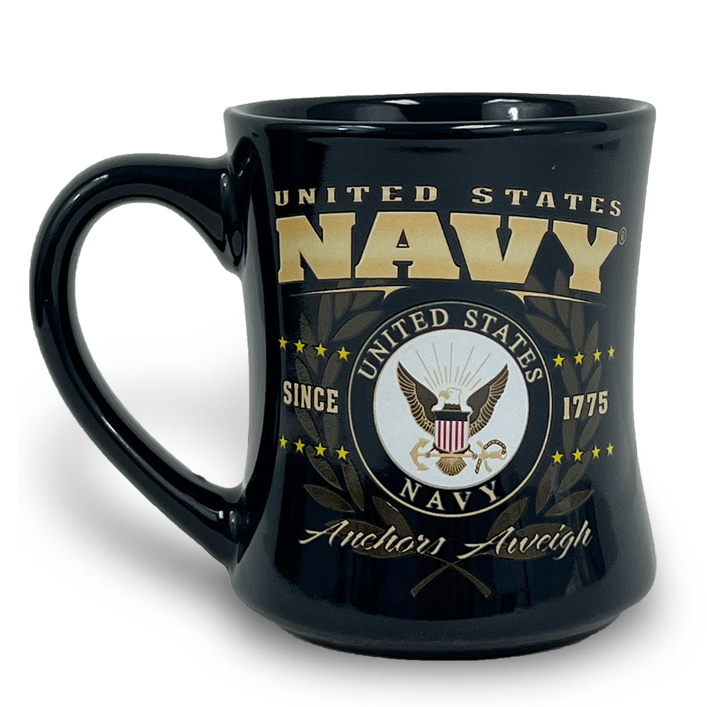 United States Navy Anchors Aweigh Mug (Navy)