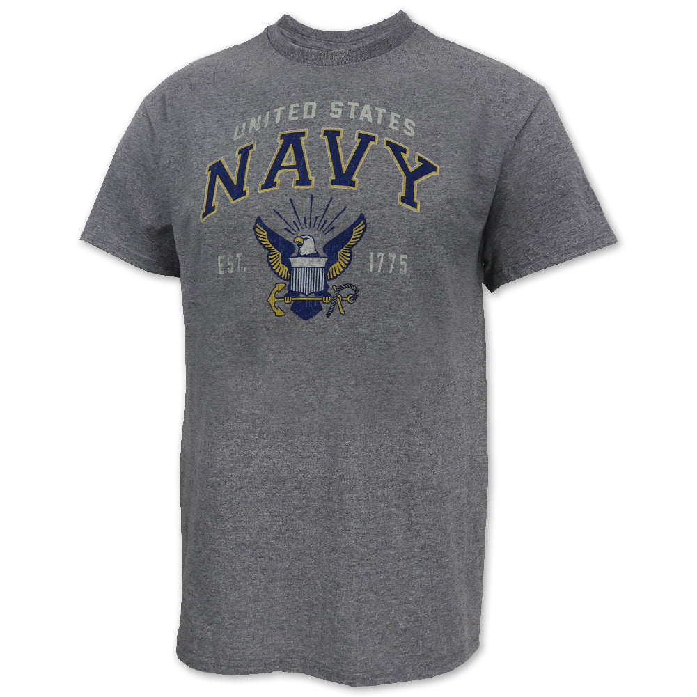 Navy Eagle Est. 1775 T-Shirt (Grey)