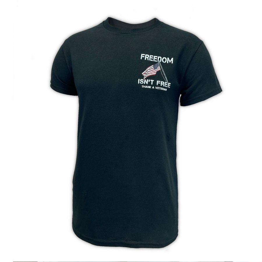 Freedom Isn't Free Thank A Veteran T-Shirt (Black)