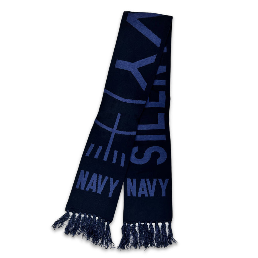 Navy Under Armour 2023 Rivalry Knit Scarf (Navy)