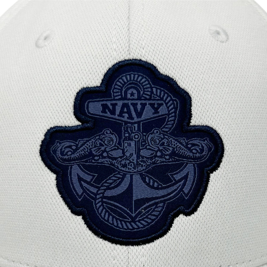 Navy Under Armour 2023 Rivalry Blitzing Adjustable Hat (White)
