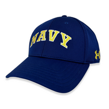 Load image into Gallery viewer, Navy Under Armour Blitzing Flex Fit Hat (Navy)