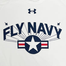 Load image into Gallery viewer, Navy Under Armour Fly Navy Tech T-Shirt (White)
