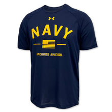 Load image into Gallery viewer, Navy Under Armour Anchors Aweigh Tech T-Shirt (Navy)