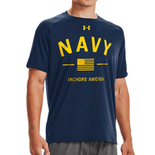 Load image into Gallery viewer, Navy Under Armour Anchors Aweigh Tech T-Shirt (Navy)