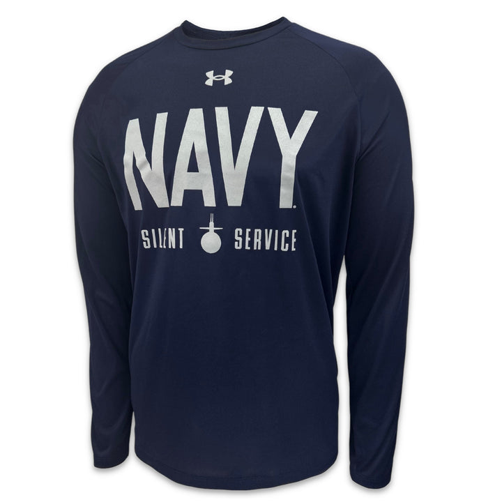 Navy Under Armour Silent Service Tech Long Sleeve T-Shirt (Navy)