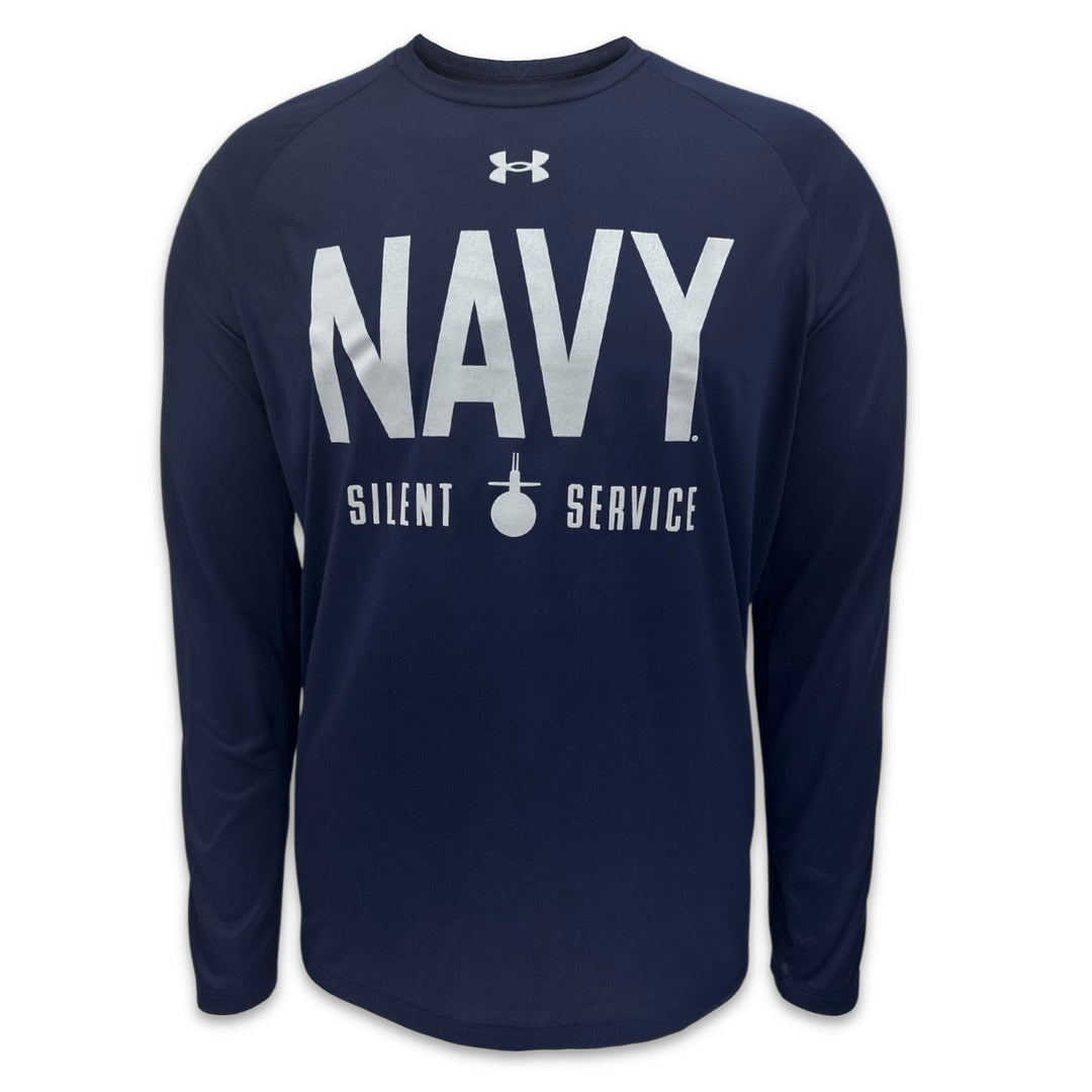 Navy Under Armour Silent Service Tech Long Sleeve T-Shirt (Navy)