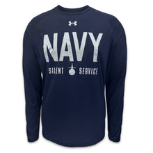 Load image into Gallery viewer, Navy Under Armour Silent Service Tech Long Sleeve T-Shirt (Navy)