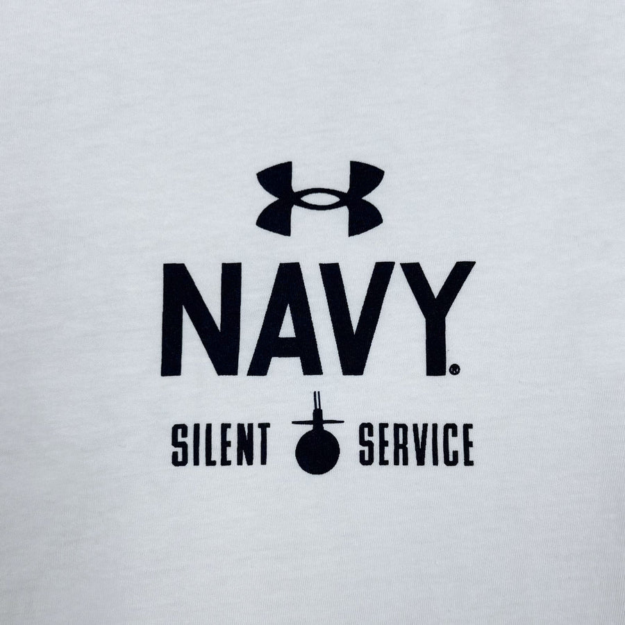 Navy Under Armour 2023 Rivalry Anchor Silent Service Performance Cotton T-Shirt (White)