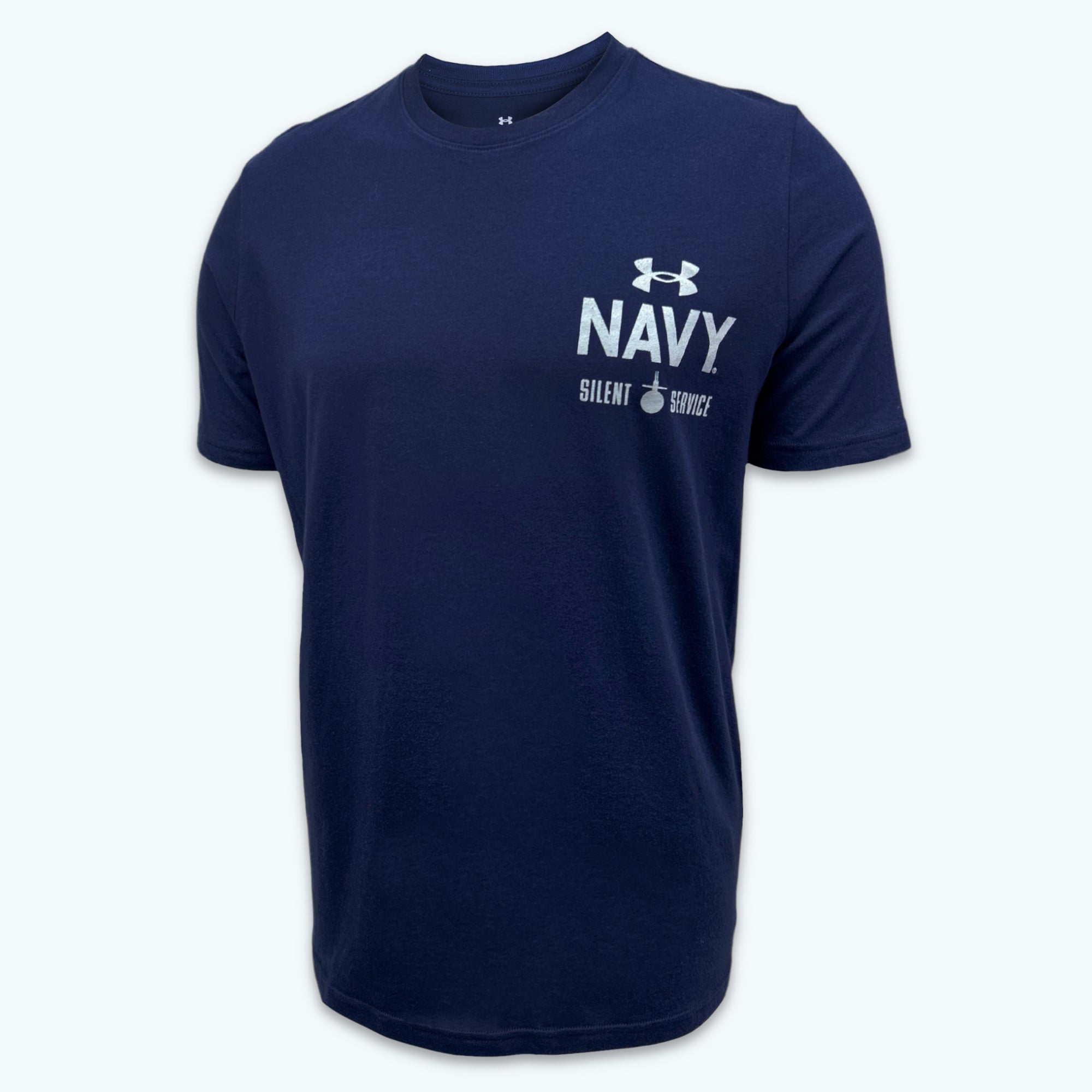 Navy Under Armour Anchor Silent Service Performance Cotton T-Shirt