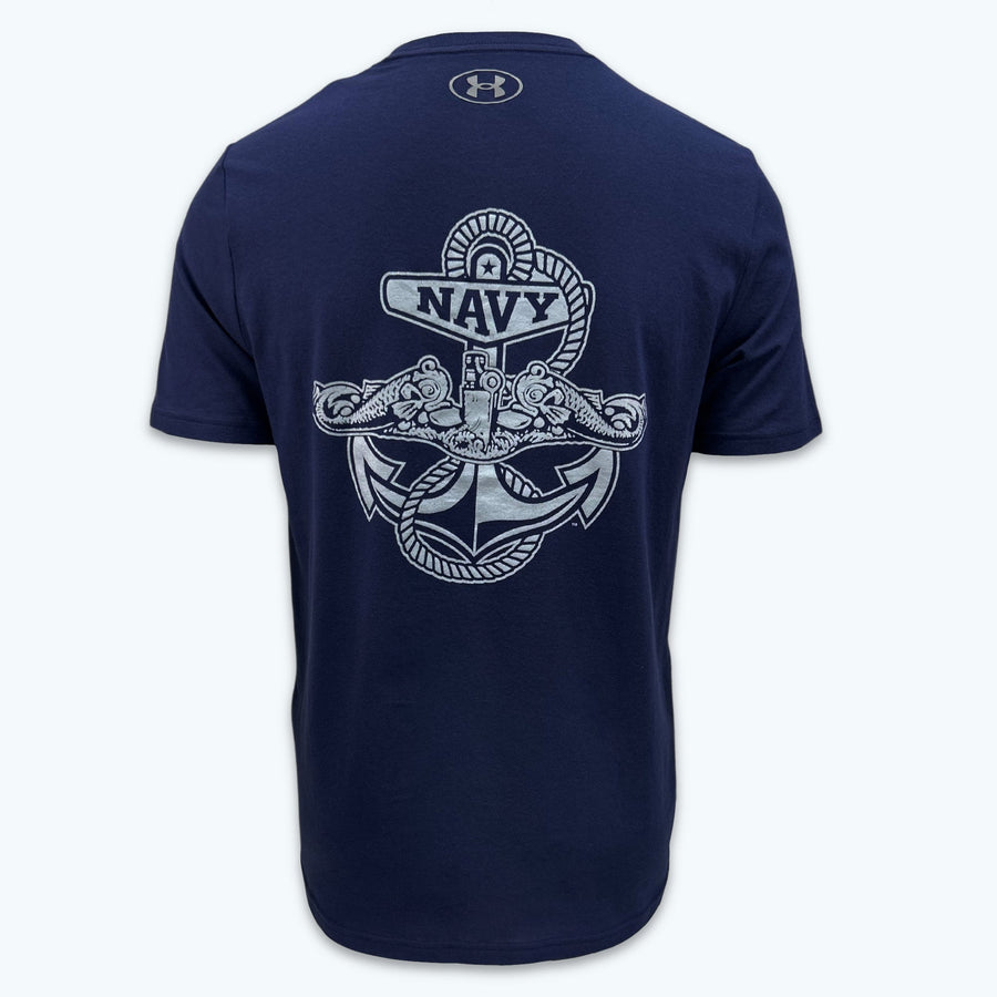 Navy Under Armour 2023 Rivalry Anchor Silent Service Performance Cotton T-Shirt (Navy)