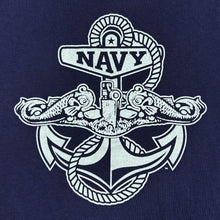 Load image into Gallery viewer, Navy Under Armour Anchor Silent Service Performance Cotton T-Shirt (Navy)