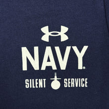 Load image into Gallery viewer, Navy Under Armour Anchor Silent Service Performance Cotton T-Shirt (Navy)