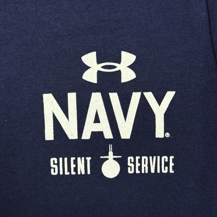 Navy Under Armour Anchor Silent Service Performance Cotton T-Shirt (Navy)