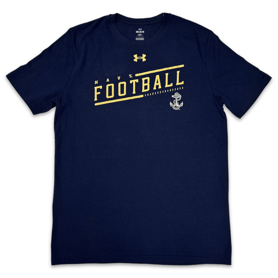 Navy Football Under Armour Sideline Performance Cotton T-Shirt (Navy)