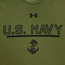 Load image into Gallery viewer, U.S. Navy Anchor Under Armour Performance Cotton T-Shirt (OD Green)