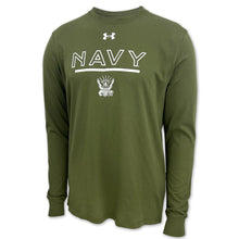 Load image into Gallery viewer, U.S. Navy Eagle Under Armour Long Sleeve T-Shirt (OD Green)