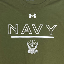 Load image into Gallery viewer, U.S. Navy Eagle Under Armour Long Sleeve T-Shirt (OD Green)
