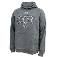 Load image into Gallery viewer, Navy Under Armour Arch Anchor All Day Fleece Hood (Carbon Heather)