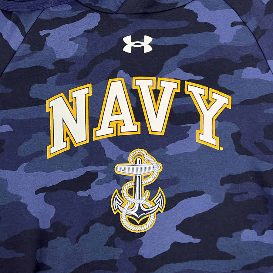 Under armour blue camo hoodie hotsell