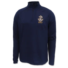Load image into Gallery viewer, Navy Anchor Dad Under Armour Performance 1/4 Zip (Navy)